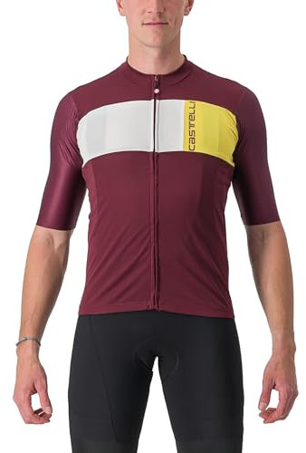 CASTELLI 4522023-421 PROLOGO 7 Jersey Men's T-Shirt Bordeaux/Ivory-Passion Fruit L
