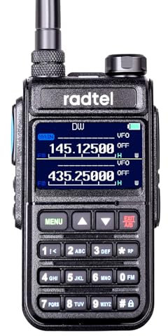 Radtel RT-890 Doble Banda Ham Radio UHF 430-440/144-146Mhz Walkie Talkie con Air Band Recepcion y Color LCD Display
