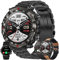 Montre Connectée Homme avec Appels Bluetooth, 1,39'' Smartwatch avec 123 Modes Sportifs/SpO2/Lecteur de Musique/Fréquence Cardiaque/Sommeil/ SpO2 pour Android iOS (Noir)