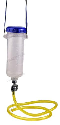 PRAZTECH® Auxiliary Fuel Tank Balancing Carb Carburettor | Average Testing Bottle | Workshop Tool Fuel Feed Petrol Bottle Tank | Motorbike Mechanic Workshop | Servicing Tuning Tune Up