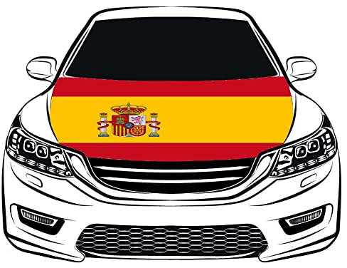 Flagge von Spanien Flaggen Auto Haube Abdeckung 1,5 x 2,1 m 100% Polyester Auto Motorhaube Banner