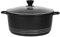 Die Cast Stockpot - Aluminium Non Stick Coating Cooking Pot -Induction Stock Pot with Tempered Glass Lid with Steam Vent -Dishwasher Safe- (20-24- 28-32 cm) (32cm, Black)