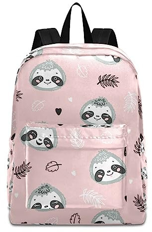 ISAOA Süßer grauer Faultier-Rucksack, 39,6 cm (15,6 Zoll), lässiger Tagesrucksack, Laptoptasche, Schulrucksack, Reiserucksack für Erwachsene, Teenager, Mädchen, Jungen, #3, One size