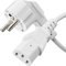 sonero Câble d'alimentation 3 Broches - 5 m - Contact de Protection coudé à 90° - Fiche d'alimentation Schuko vers Prise C13 Femelle - Câble d'alimentation pour Moniteur et imprimante PC - Blanc