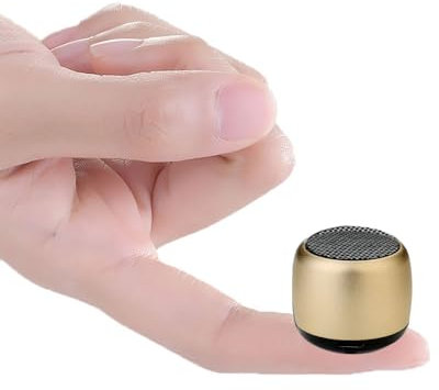 Eageroo 2 X Bluetooth Mini Lautsprecher tragbar Speaker,Stereo Klang mit tiefem Bass Technologie,Gold (2 X super Mini Lautsprecher-Gold)