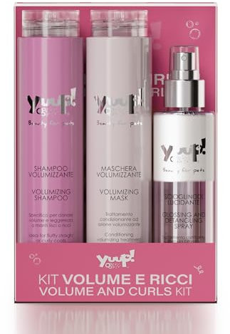 YUUP! - Volumen & Locken Pflege-Set | Volumen-Shampoo und Aufbau-Maske & Entwirr-Spray glänzend – Fellpflege für Hunde und Katzen, für langes oder dichtes Fell