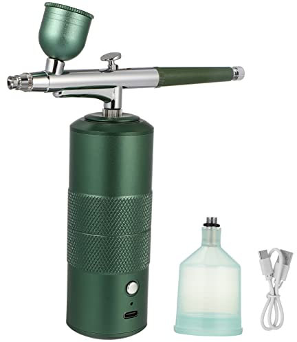 Operitacx Handheld Airbrush Spray Kit with Compressor Mini Portable Airbrush for Face Moisturiser Tattoo Cake Decoration USB Charging Fine Mist Anti-Skid