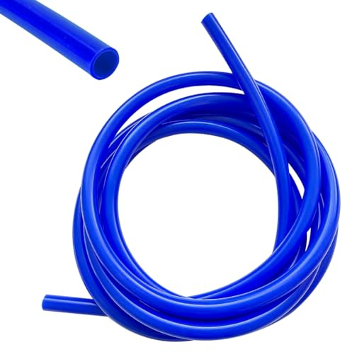 Tuyau sous vide en silicone pour voiture 3 m (diamètre intérieur 3 mm, diamètre extérieur 7 mm), bleu