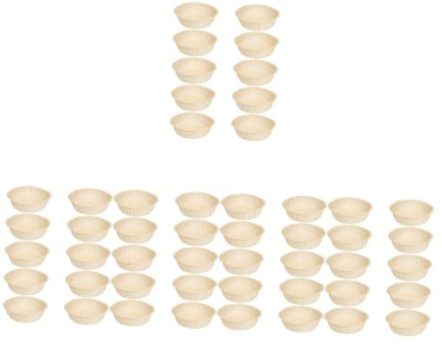 Alipis 50 Pcs papel de freidora moldes para hornear pasteles suministros de freidora de aire bandeja para hornear asadera revestimientos para hornear freidora de aire redondo Desechable
