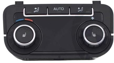 BAABLIY Hinten Klimaanlage Panel Kompatibel for VW Passat B7 Hinten Sitz Klima Schalter Mit Sitz Heizung Taste 3AD 907 049A