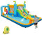GOPLUS Hüpfburg mit Wasserrutsche, Wasserpark mit Doppelrutsche, Pendel, Sprungbereich, großem Becken & Wasserpistolen, Bouncy Castle für Kinder 3-10 Jahre (Boxen, Mit Gebläse)