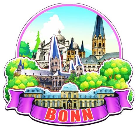 Orlaybar Bonn Deutschland Dekorativer Magnet 3D Kühlschrank Stadt Reise Souvenir Touristengeschenke Handarbeit Handwerk Kühlschrankmagnet Heimdekoration -4698