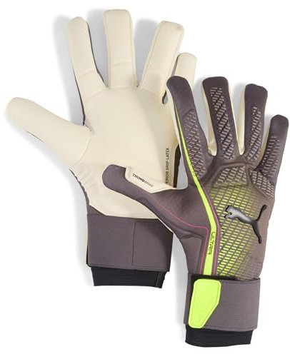 PUMA Unisex Ultra Ultimate Hybrid Torwarthandschuhe 10, Matte Aged Silver Yellow Alert Blue