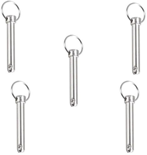 5Pcs Quick Release Pins,Carbon Steel Pull Pins,Safety Pin,Locking Pins,Marine Hardware for Boat 8*45mm