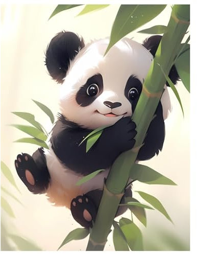 Diamond Painting Panda,Diamond Painting Erwachsene Süße Tiere,Diamond Art Erwachsene Set Home Wand Dekor for Gift(30x40cm)