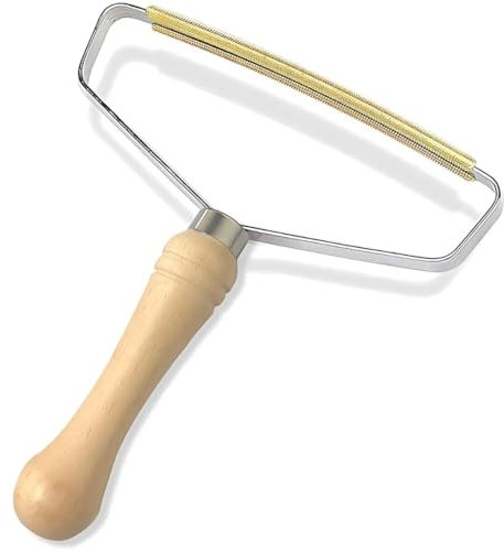 Lint Rollers Bobble Remover Clothes Roller Manually Wooden Handle Fabric Shaver Carpet Scraper Reusable Pet Hair Cleaner Fluff Fuzz Pilling Removal Brush For Sofas Blankets Woolen Coat Sweater [1 Pcs]