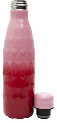 THE CONCEPT FACTORY, KA0341, Coffret Bouteille Isotherme 50Cl Design Élégant, Isolation Performante, Idéal pour Pique-Nique, Cadeau Romantique, Durable et Écologique - Rouge, Rose