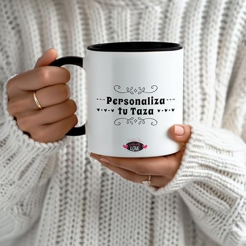 Taza Personalizada con Foto o Texto - Capacidad 350 ml, Impresión de Calidad - Apta para Microondas y Lavavajillas - Regalo Ideal para el Día de la Madre - Personaliza sin Límites
