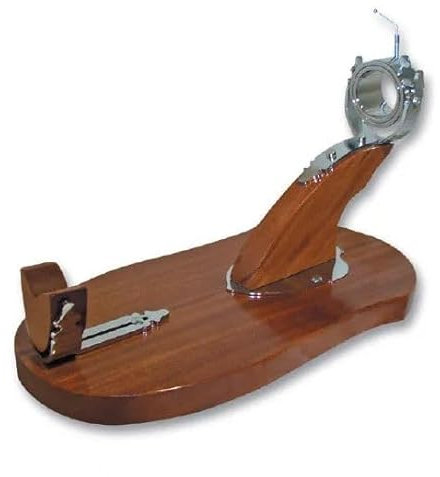 Jamonero Giratorio Inox Balsat, Madera de y acero inoxidable, Ideal para uso doméstico y profesional