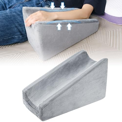 YOFAPA Oreiller ergonomique d'élévation du bras, oreillers compensateurs pour bras pour adultes, oreiller de soutien du coude en mousse souple avec housse lavable pour la récupération