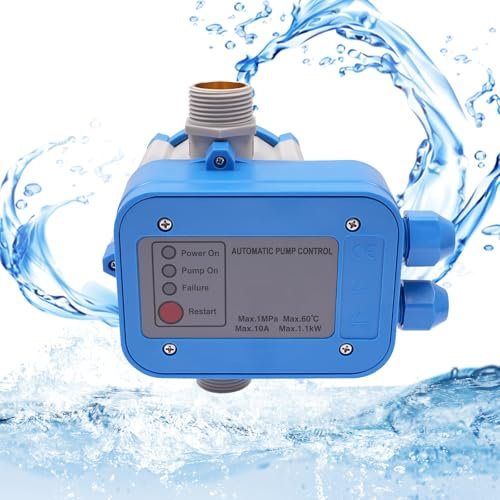 Druckschalter 10bar, Automatischer Wasserpumpen-Druckregler 1.1KW, Elektronischer Druckschalter, für Hauswasserwerke und Pumpen