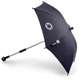 Bugaboo Sombrilla+, Compatible con todos los carritos Bugaboo, Tejido de protección solar UPF 50+ para una protección solar óptima, Conexión con un clic y mecanismo de fácil ajuste, Deep Indigo