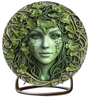 Göttin Baum Dame Tischdekoration, hölzerne Retro-Göttin-Statue, handgefertigt, mythische Skulptur, von der Natur inspiriertes Ornament, elegante Schreibtischfigur, Boho-spirituelles Kunststück