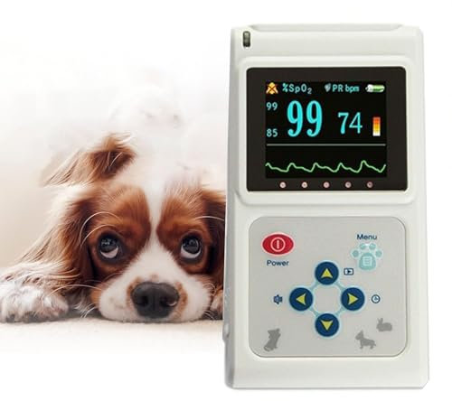 Tragbares Pulsoximeter für den Einsatz beim Tierarzt, Herzfrequenz- und Blutdruckmessgerät, medizinische Überwachung für Hunde, Katzen und Kleintiere, medizinisches Überwachungsgerät zur Messung