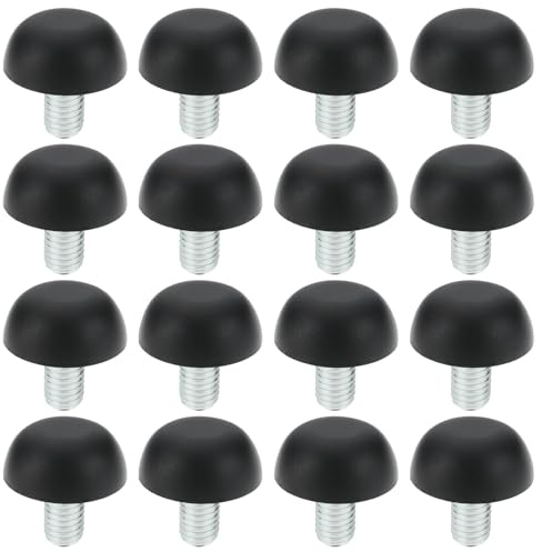 VGOL 24 Stück M8 Verstellbare Möbelbein-Nivellierfüße 8 Mm X 1,25 Zum Einschrauben Nivellierfüße Möbelgleiter Nivellierfüße Bodenschutz Schwarz