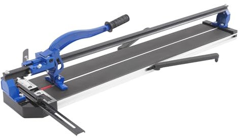 Levkitch Tagliapiastrelle manuale, 600 – 1200 mm, monorotaia, impugnatura in gomma antiscivolo, per piastrelle in ceramica, piastrelle per pavimenti (blu, 100 cm)