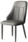 ZJYIGOWL Leder Esszimmerstühle Akzent Stuhl Modernen Minimalistischen Restaurant Leder Stühle Mit Gepolsterten Rücken Metall Beine Für Schlafzimmer, Büro, Wohnzimmer(Gray A,Black Legs)