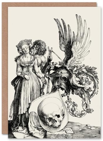 Artery8 Albrecht Durer Art Card Coat of Arms with a Skull