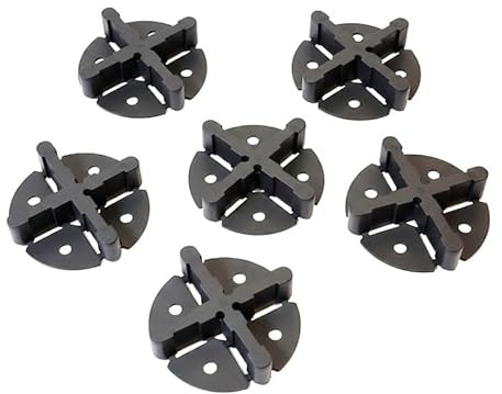 400 Stk. Fugenkreuze mit Teller 3 mm / 4 mm / 5 mm oder 6 mm Fugenbreite Fliesenkreuze Terrassenplatten Plattenteller Fugenkreuz mit Bodenplatte (6 mm Fugenbreite)