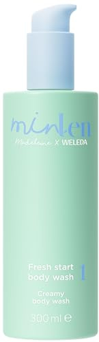 minLen Fresh Start Body Wash Kinder Körperpflege Duschgel 300ml vegan | Naturkosmetik Kids Duschseife mit Zuckertensid & Heidelbeersamenöl - Natürliche Körperpflege Seife spendet Feuchtigkeit