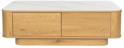 Housecraft living Almira Couchtisch 120x60 cm Holz/Marmoroptik Natural