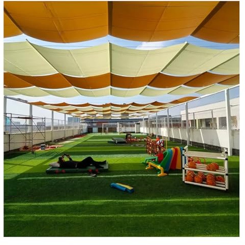 Copertura Ombreggiante Impermeabile Per Pergola, Kit Di Sostituzione Del Baldacchino Del Patio Tende Da Sole A Vela Per Esterni A Prova Di Pioggia(Bianco sporco,1.2x2.2m)