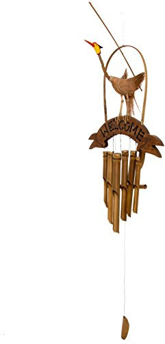 Ca. 100cm Windspiel Klangspiel Eingangs Wind Spiel Welcome Vogel Handarbeit Fair Trade