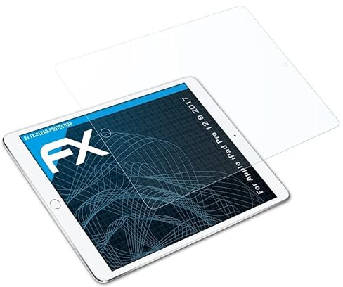 atFoliX Schutzfolie kompatibel mit Apple iPad Pro 12.9 2017 Folie, ultraklare FX Displayschutzfolie (2X)
