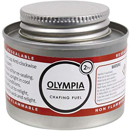 Olympia Liquid Chafing Fuel Food Warmer Tabletop Cooking Heating Food Storage Catering Preparation Cookware Food Holder Kitchen Restaurant Buffet 2 Hour 12x 2 Hour Tins