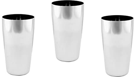 Edelstahl Tumbler, Premium Grade Edelstahl Pint Tassen Wasser Tumbler (3 Stück) unzerbrechlich Gläser, chillen Bier trinken, Gläser, Stahl Tumbler Set von 3