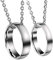 JSDDE Edelstahl Pärchen Kette Damen Herren Ringe Anhänger Partnerketten Freundschaftsketten Schmuck für Paare Liebhaber