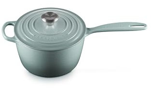 Le Creuset Enameled Cast Iron Signature Saucepan, 2.25 qt., Sea Salt