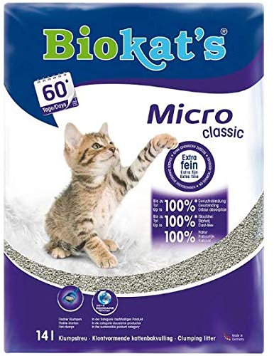 Biokat's Micro Clumping Classic Cat Litter virtually Dust-Free 2x14 Litres