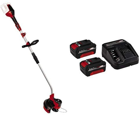 Einhell Coupe-bordures sans fil sur batterie GE-CT 36/30 Li E - Solo Power X-Change (2x18 V, Régime 9000 trs/min, Longueur du fil : 800 cm) avec Chargeur et 2 Batteries 3,0Ah
