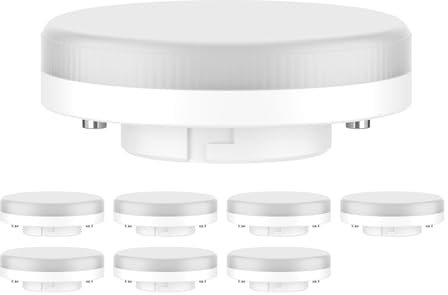 ledscom.de 8 ampoules LED GX53, blanches (4000 K), 4 W, 420lm, 96°, mates