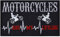 Motorcycles are my lifeline Aufnäher/Aufbügler Biker Patch zum annähen/aufbügeln | Bügelbilder Motorrad Geschenk Applikation für Jacke/Weste/Jeans/Boots/Motorradkoffer | 90x55mm