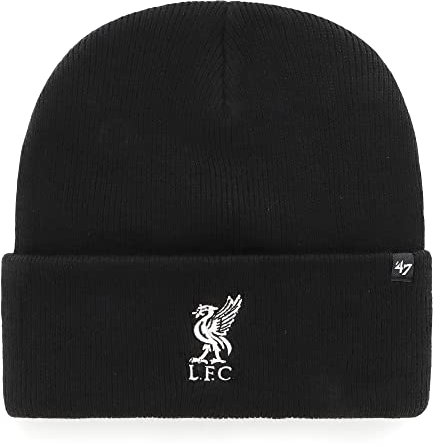 '47 Brand Beanie EPL-Liverpool FC EPL-HYMKR04ACE-BKB Schwarz Weiß, Size:OneSize