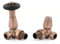 Hot Flow | Jordan Thermostatic Radiator Valve – Corner (Antique Copper)