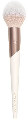 ECOTOOLS Luxe Plush Pinceau pour fond de teint et fard à joues pour maquillage en poudre, pinceau de maquillage respectueux de l'environnement, rose, luxueux et glamour
