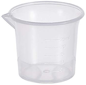 Heyiarbeit Kitchen Lab Lot de 2 verres doseurs en plastique avec bec verseur 25 ml